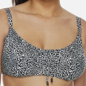 NWOT Coco Reef  Leopard Underwire Bikini Top, 36D